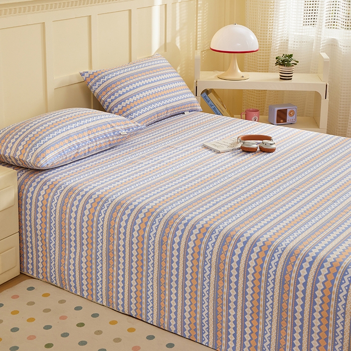 91家纺网 家纺一手货源 找家纺 （总）青泽家纺 2025年新款老粗布床单原棉三枚缎卡老粗布凉席三件套亚麻棉麻床单枕套