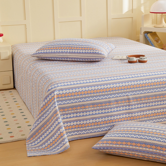 91家纺网 家纺一手货源 找家纺 （总）青泽家纺 2025年新款老粗布床单原棉三枚缎卡老粗布凉席三件套亚麻棉麻床单枕套