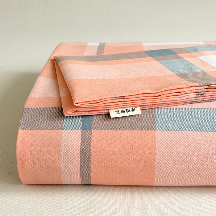 91家纺网 家纺一手货源 找家纺 （总）青泽家纺 2025年新款老粗布床单原棉三枚缎卡老粗布凉席三件套亚麻棉麻床单枕套