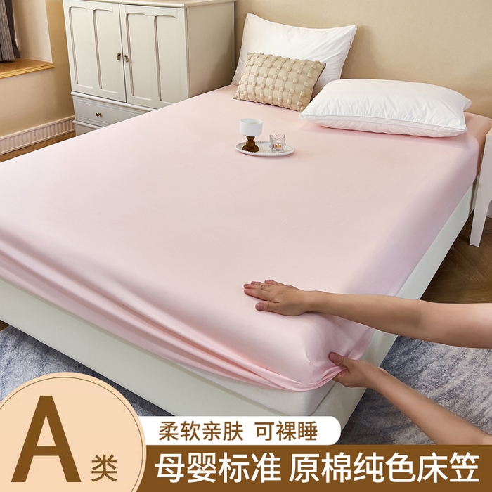 青泽家纺 2025新款床笠单件防滑水洗棉床套罩床单全包席梦思床垫防尘保护罩 玉色