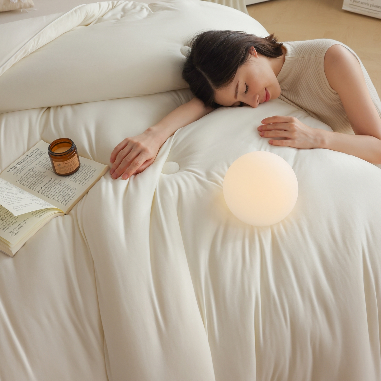 91家纺网 家纺一手货源 找家纺 益多眠 2026新款针织棉牛奶被针织被大豆被秋冬被学生被子被芯纯色被子 牛奶针织被--奶昔白