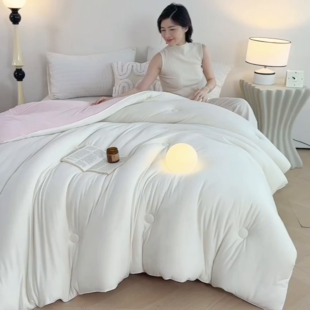 91家纺网 家纺一手货源 找家纺 （总）益多眠 2026新款针织棉牛奶被针织被大豆被秋冬被学生被子被芯纯色被子