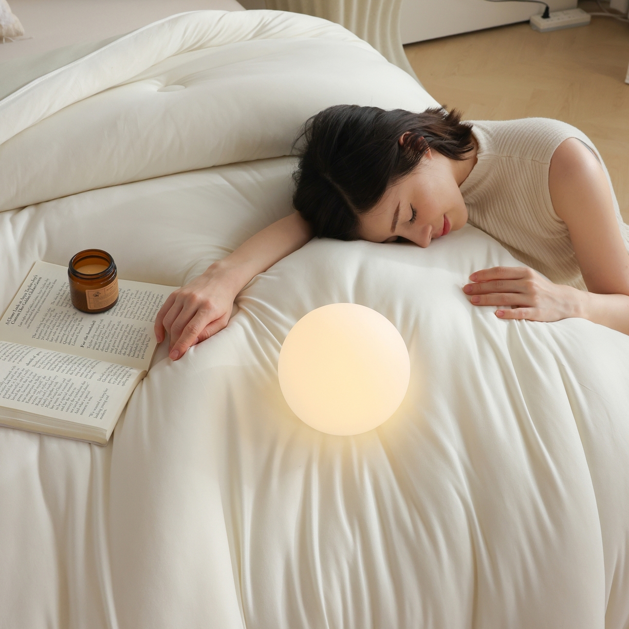 91家纺网 家纺一手货源 找家纺 益多眠 2025新款针织棉牛奶被针织被大豆被秋冬被学生被子被芯纯色被子 牛奶针织被--奶白绿