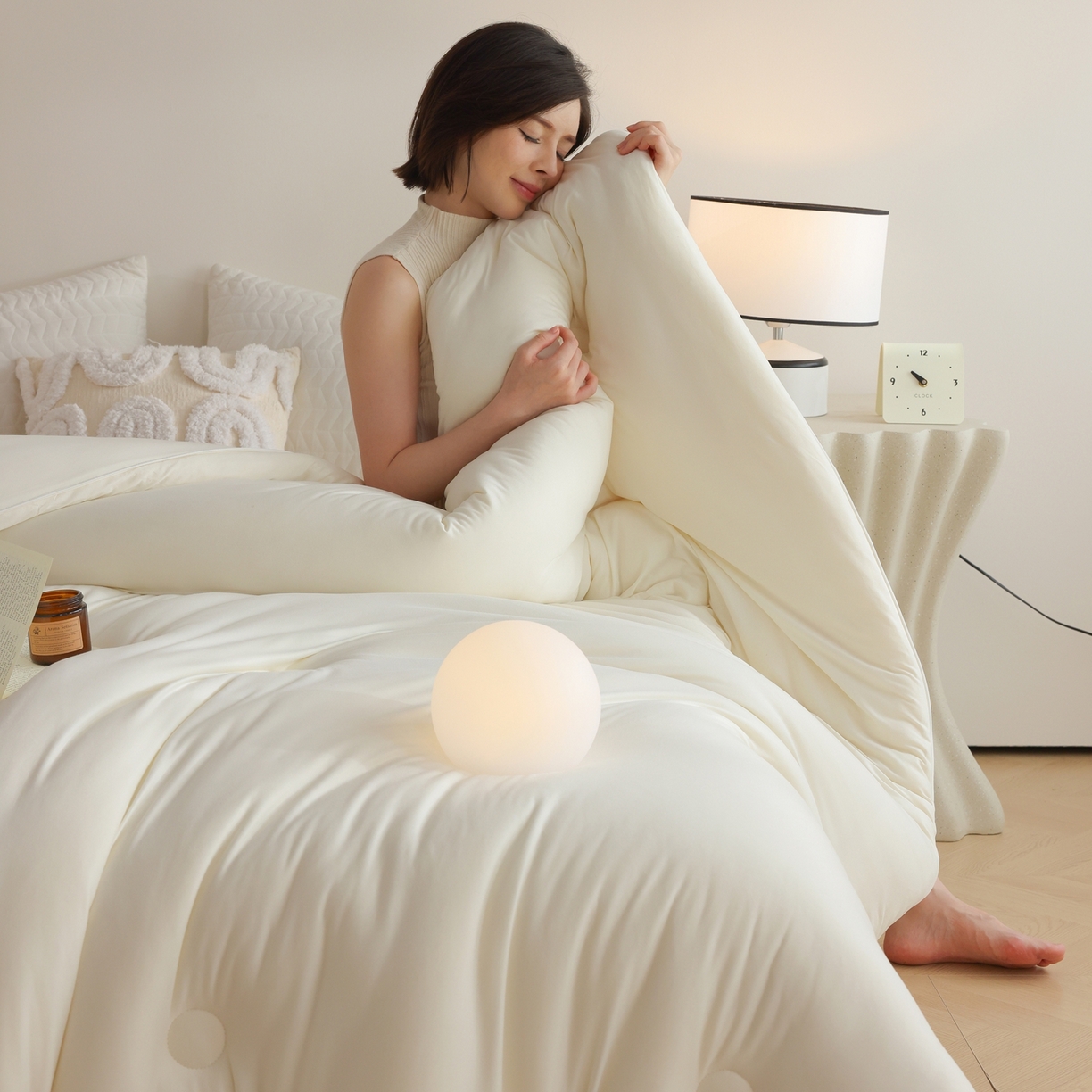 91家纺网 家纺一手货源 找家纺 益多眠 2026新款针织棉牛奶被针织被大豆被秋冬被学生被子被芯纯色被子 牛奶针织被--奶昔白