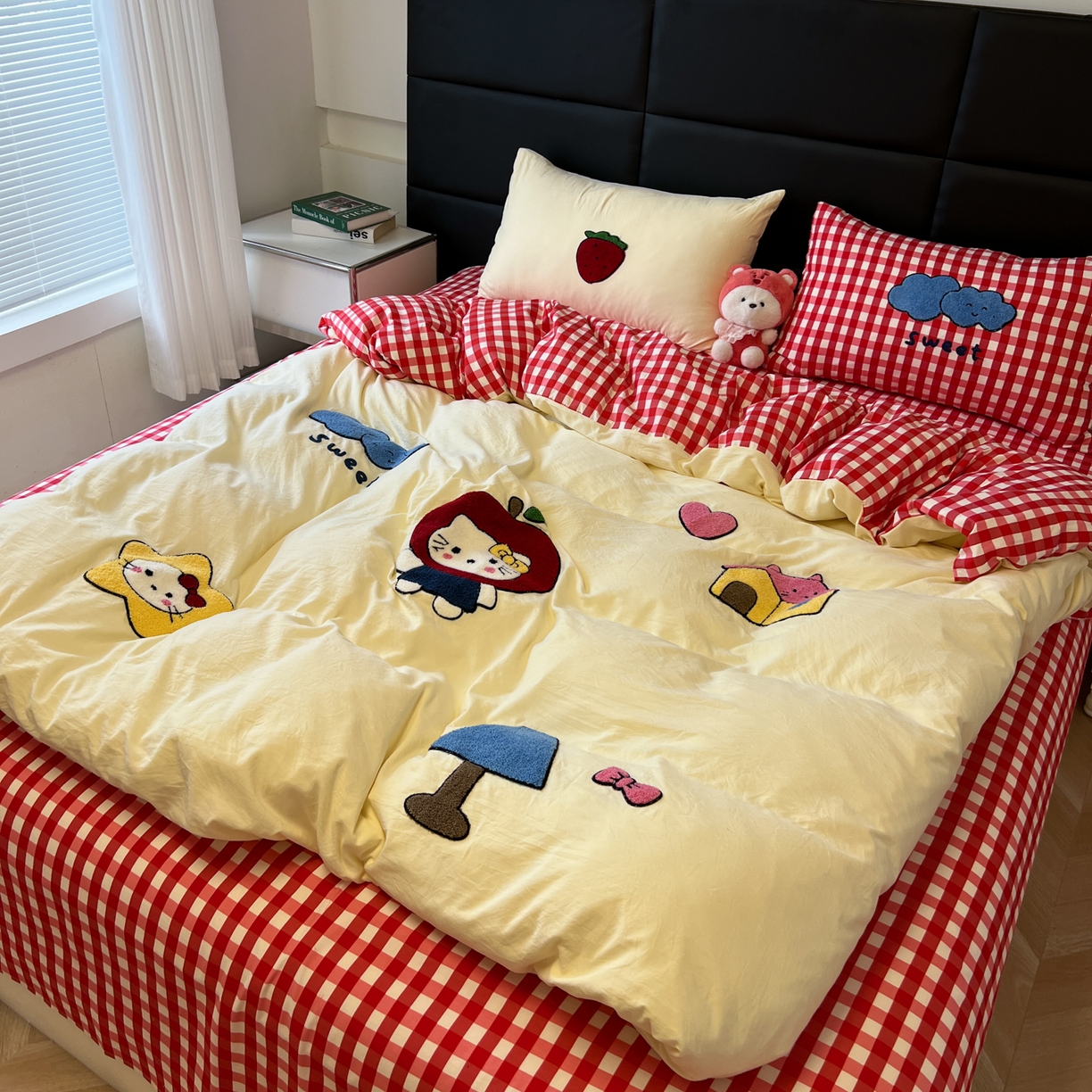 91家纺网 家纺一手货源 找家纺 （总）盼季家纺 2025新款卡通水洗棉毛巾绣四件套