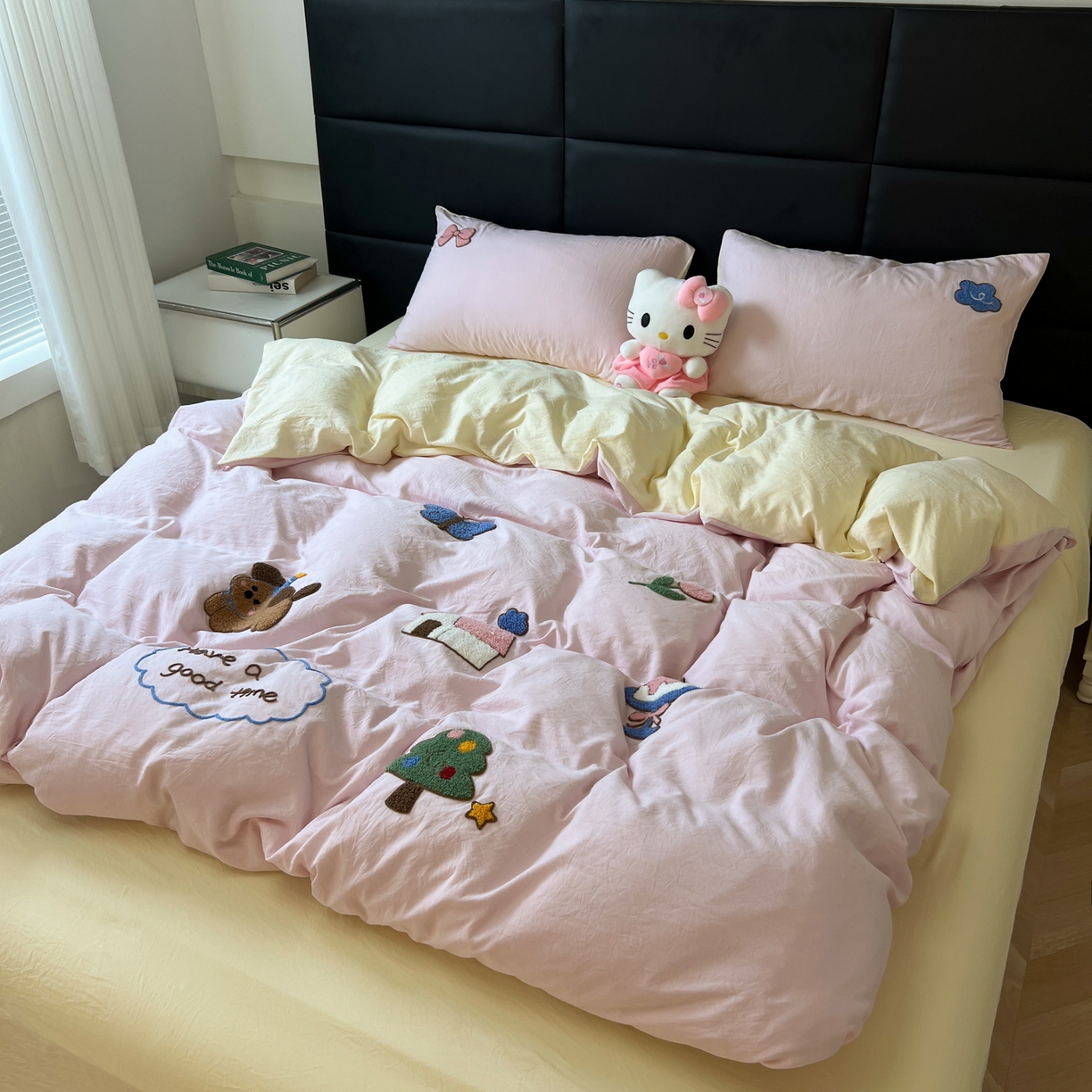 91家纺网 家纺一手货源 找家纺 （总）盼季家纺 2025新款卡通水洗棉毛巾绣四件套