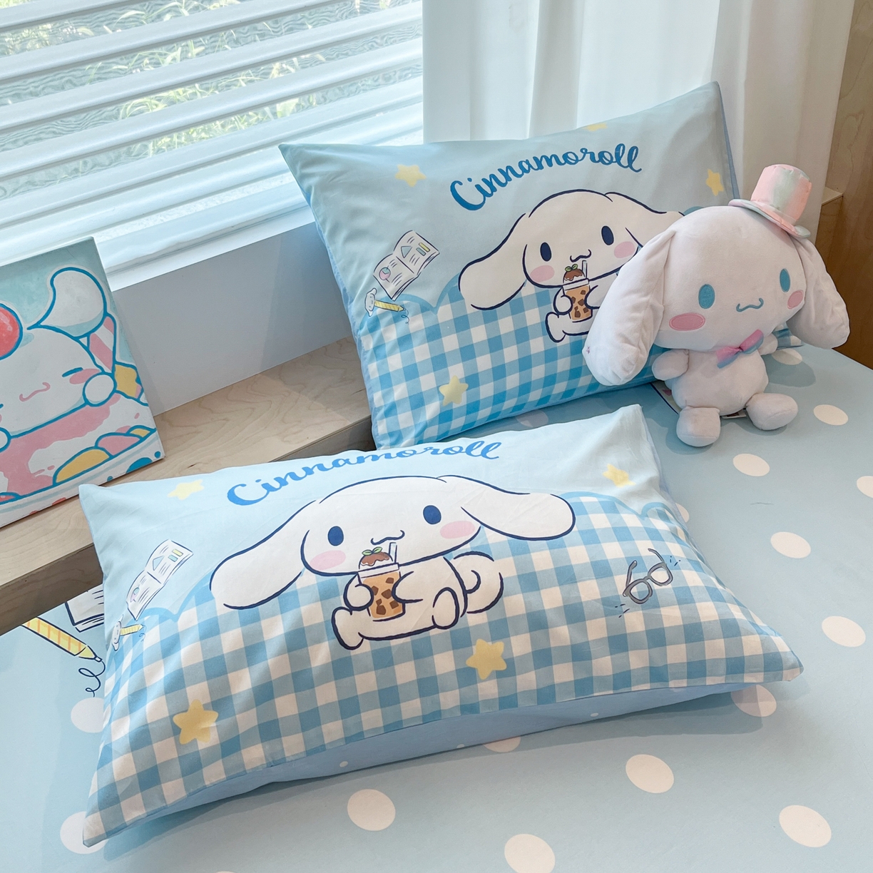 91家纺网 家纺一手货源 找家纺 暮思家居 2025新款正版授权三丽鸥大阪全棉数码印花纯棉单品床笠床笠单件单床笠（专版花型） 棉A版-快乐玉桂狗