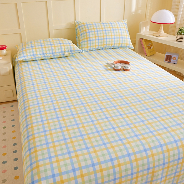 91家纺网 家纺一手货源 找家纺 青泽家纺 2025年新款老粗布床单原棉三枚缎卡老粗布凉席三件套亚麻棉麻床单枕套 格调