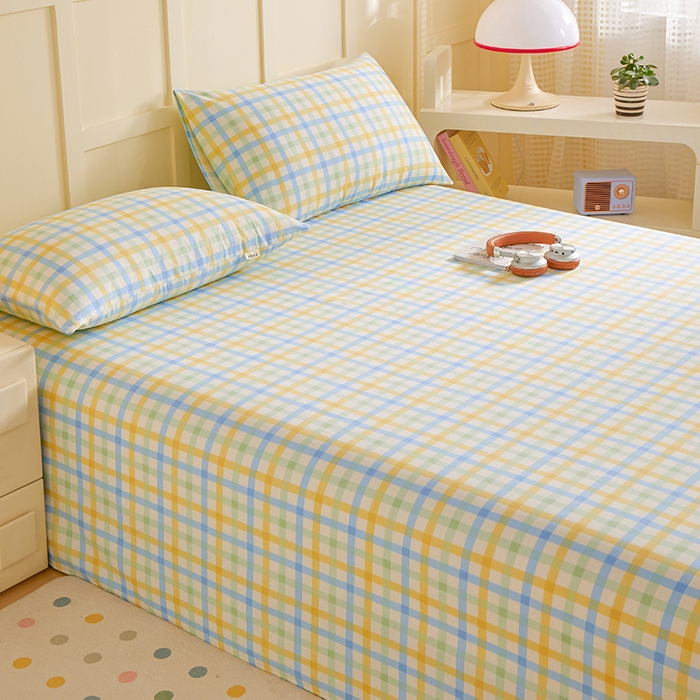 91家纺网 家纺一手货源 找家纺 青泽家纺 2025年新款老粗布床单原棉三枚缎卡老粗布凉席三件套亚麻棉麻床单枕套 格调