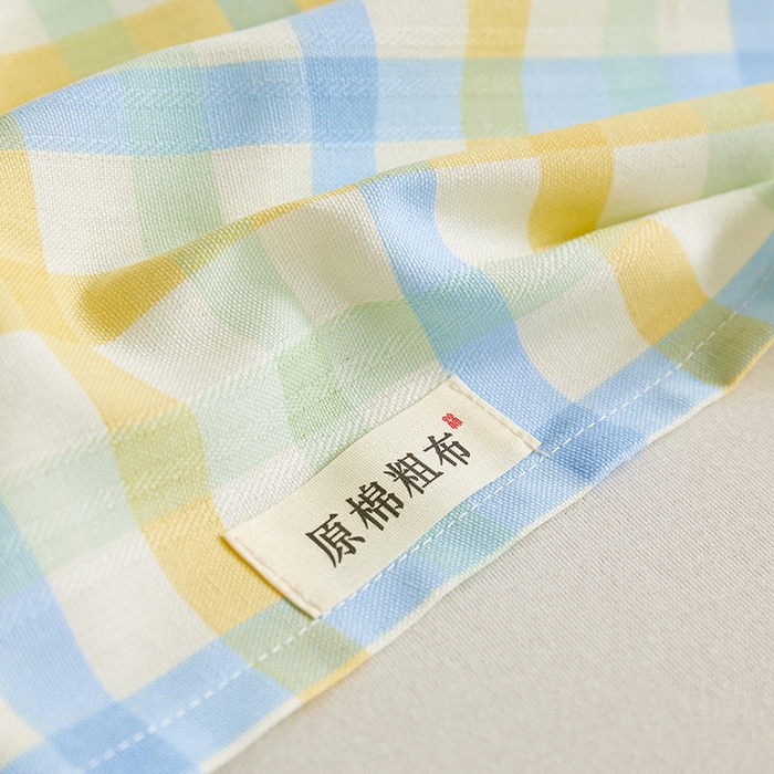 91家纺网 家纺一手货源 找家纺 青泽家纺 2025年新款老粗布床单原棉三枚缎卡老粗布凉席三件套亚麻棉麻床单枕套 格调