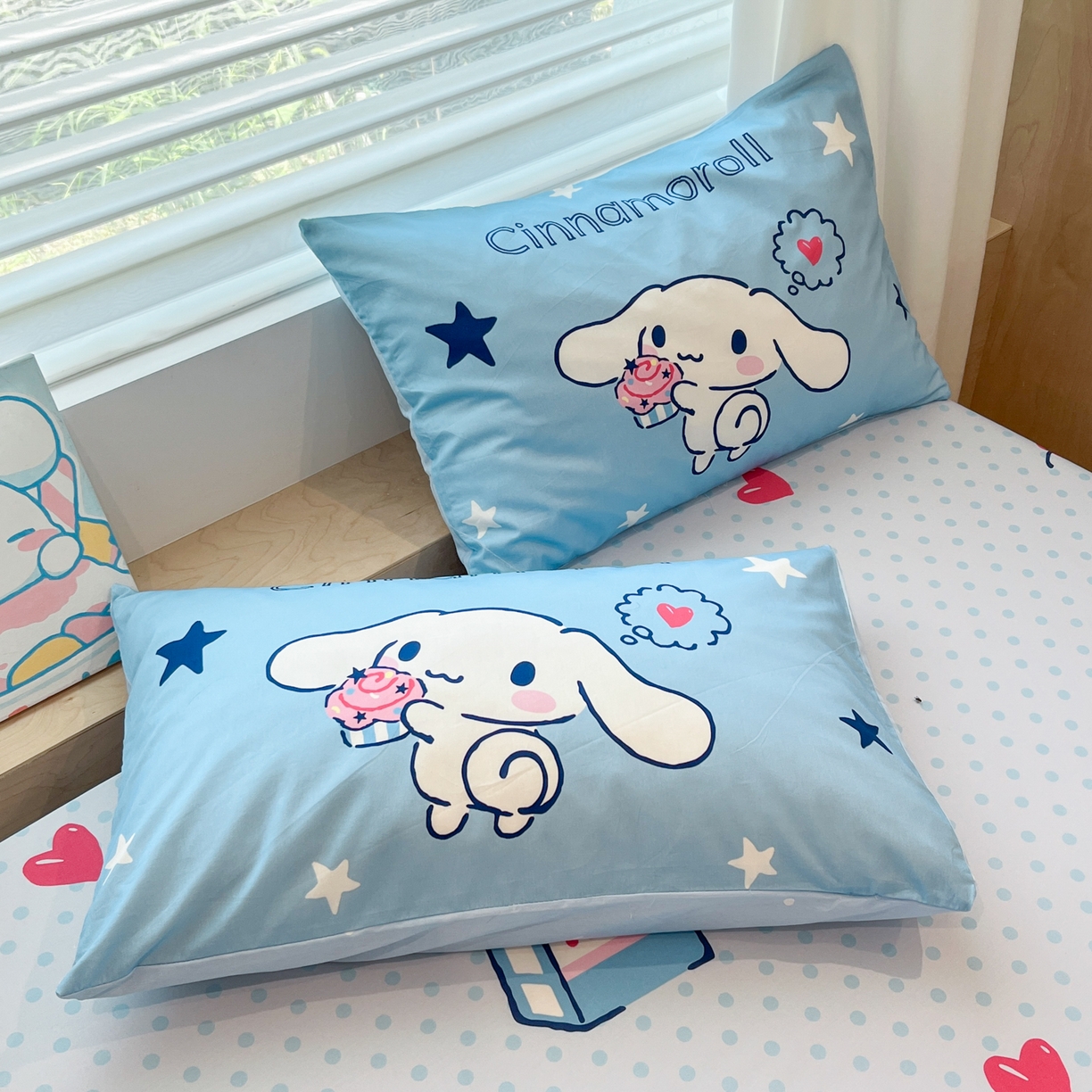 91家纺网 家纺一手货源 找家纺 暮思家居 2025新款正版授权三丽鸥大阪全棉数码印花纯棉单品床笠床笠单件单床笠（专版花型） 棉A版-甜品大耳狗