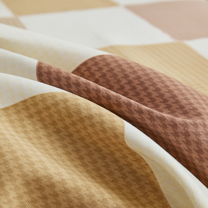 91家纺网 家纺一手货源 找家纺 青泽家纺 2025年新款老粗布床单原棉三枚缎卡老粗布凉席三件套亚麻棉麻床单枕套 可爱熊猫