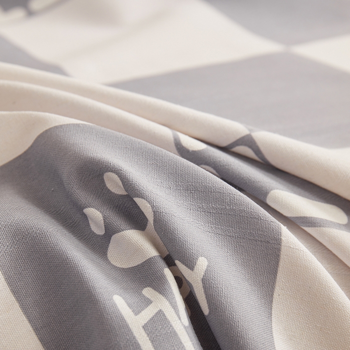 91家纺网 家纺一手货源 找家纺 青泽家纺 2025年新款老粗布床单原棉三枚缎卡老粗布凉席三件套亚麻棉麻床单枕套 快乐心情