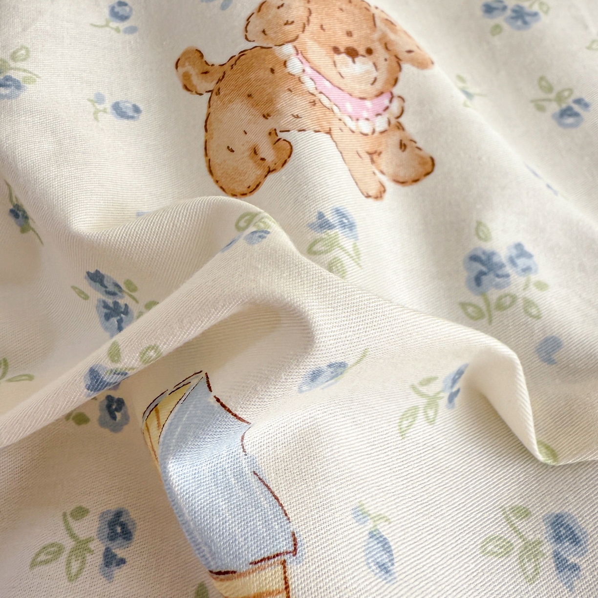 91家纺网 家纺一手货源 找家纺 2025新款全棉卡通小清新系列四件套 蘑菇狗