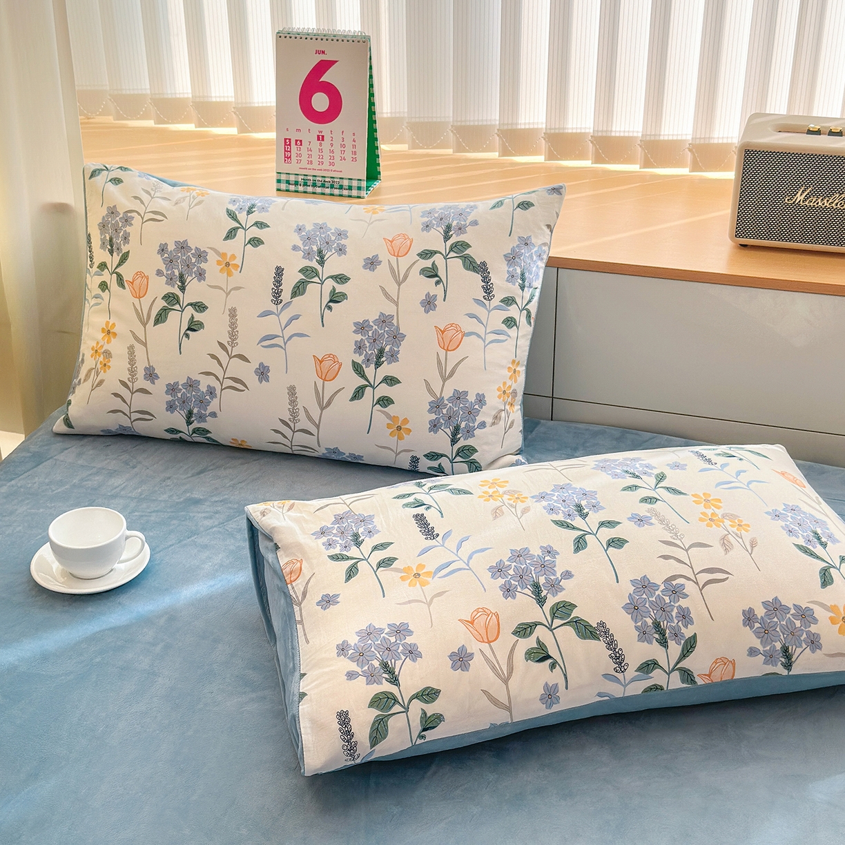 91家纺网 家纺一手货源 找家纺 （总）清雅福 2025新款秋冬新品全棉印花棉加绒单枕套单品枕套枕套单件