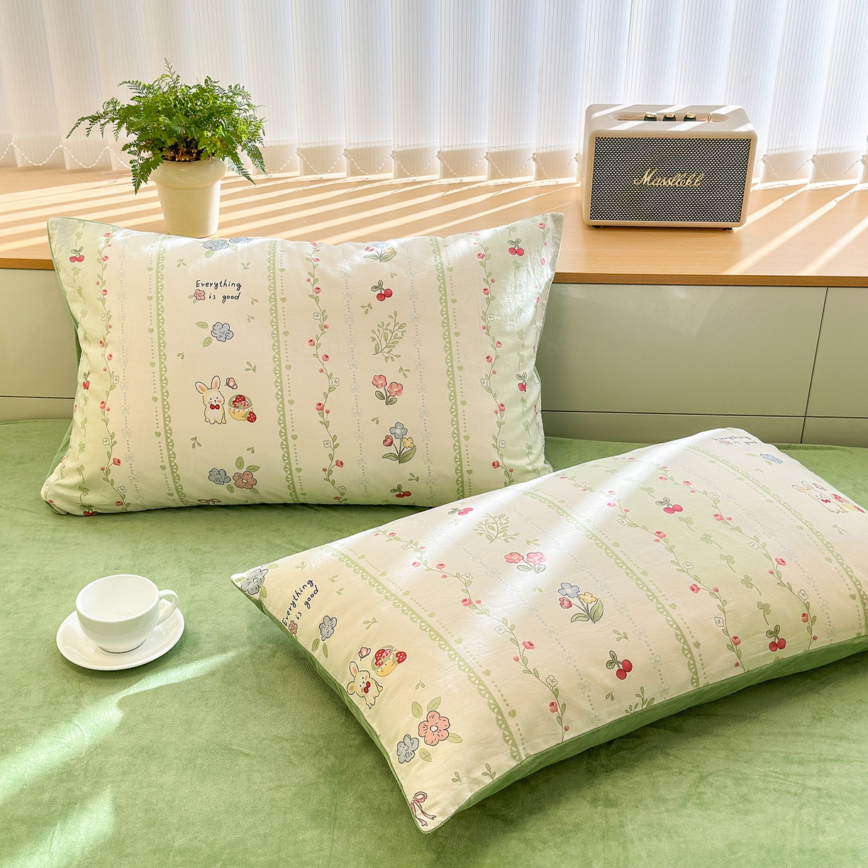 91家纺网 家纺一手货源 找家纺 （总）清雅福 2025新款秋冬新品全棉印花棉加绒单枕套单品枕套枕套单件