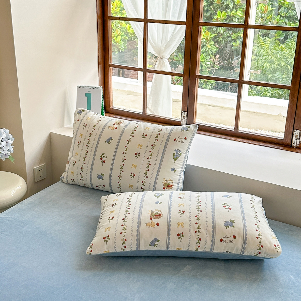 91家纺网 家纺一手货源 找家纺 （总）清雅福 2025新款秋冬新品全棉印花棉加绒单枕套单品枕套枕套单件