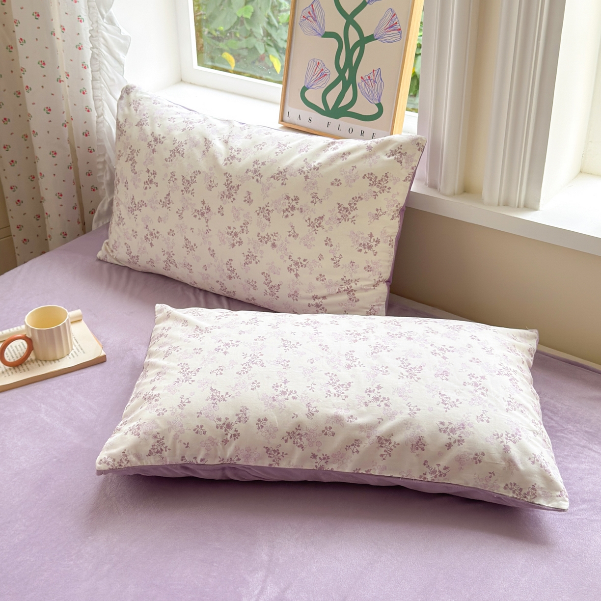 91家纺网 家纺一手货源 找家纺 （总）清雅福 2025新款秋冬新品全棉印花棉加绒单枕套单品枕套枕套单件