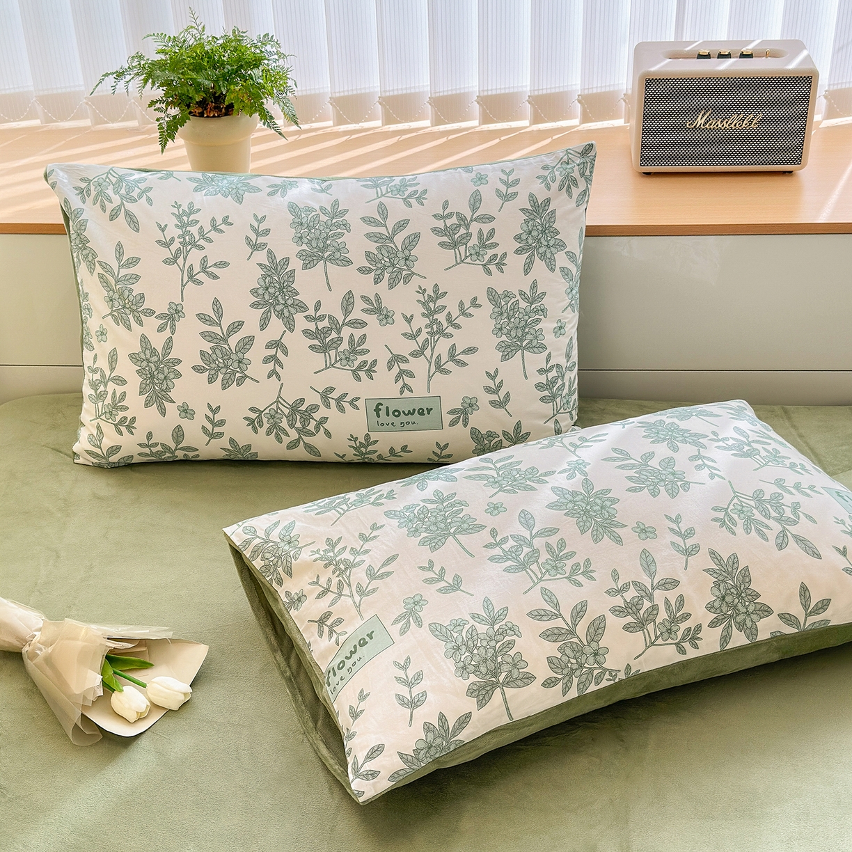 91家纺网 家纺一手货源 找家纺 （总）清雅福 2025新款秋冬新品全棉印花棉加绒单枕套单品枕套枕套单件