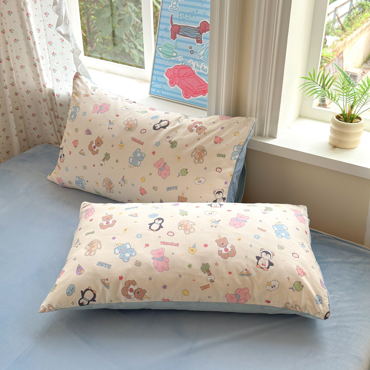 91家纺网 家纺一手货源 找家纺 （总）清雅福 2025新款秋冬新品全棉印花棉加绒单枕套单品枕套枕套单件