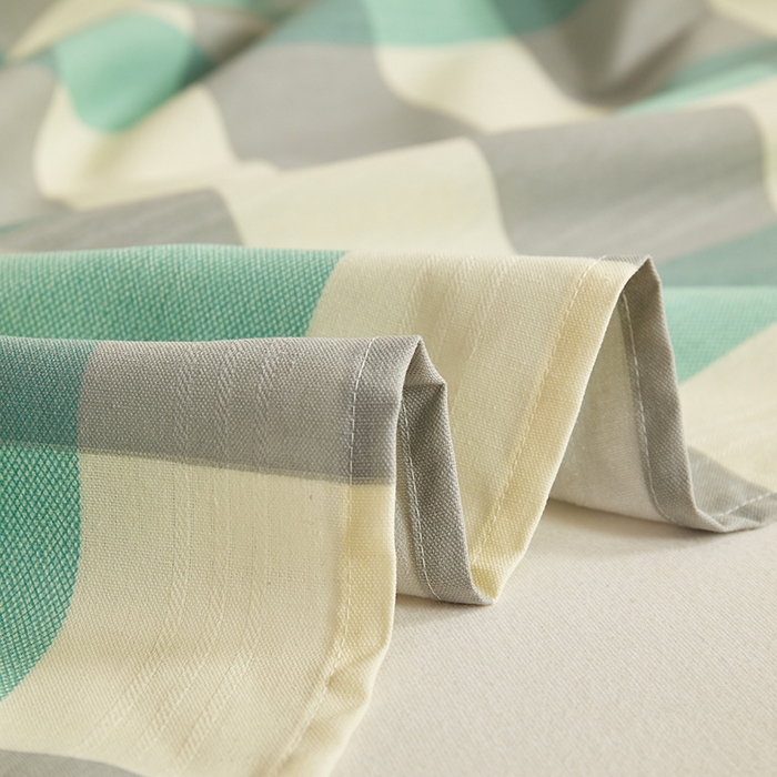 91家纺网 家纺一手货源 找家纺 青泽家纺 2025年新款老粗布床单原棉三枚缎卡老粗布凉席三件套亚麻棉麻床单枕套 绿大格