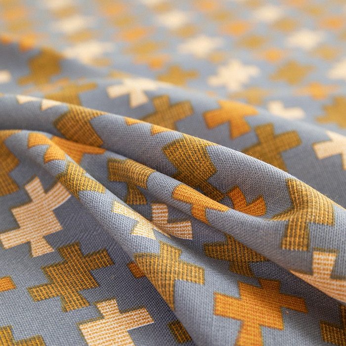 91家纺网 家纺一手货源 找家纺 青泽家纺 2025年新款老粗布床单原棉三枚缎卡老粗布凉席三件套亚麻棉麻床单枕套 迷宫