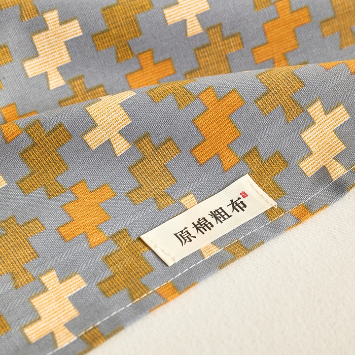 91家纺网 家纺一手货源 找家纺 青泽家纺 2025年新款老粗布床单原棉三枚缎卡老粗布凉席三件套亚麻棉麻床单枕套 迷宫