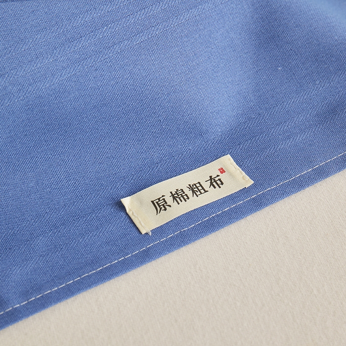 91家纺网 家纺一手货源 找家纺 青泽家纺 2025年新款老粗布床单原棉三枚缎卡老粗布凉席三件套亚麻棉麻床单枕套 时光花语