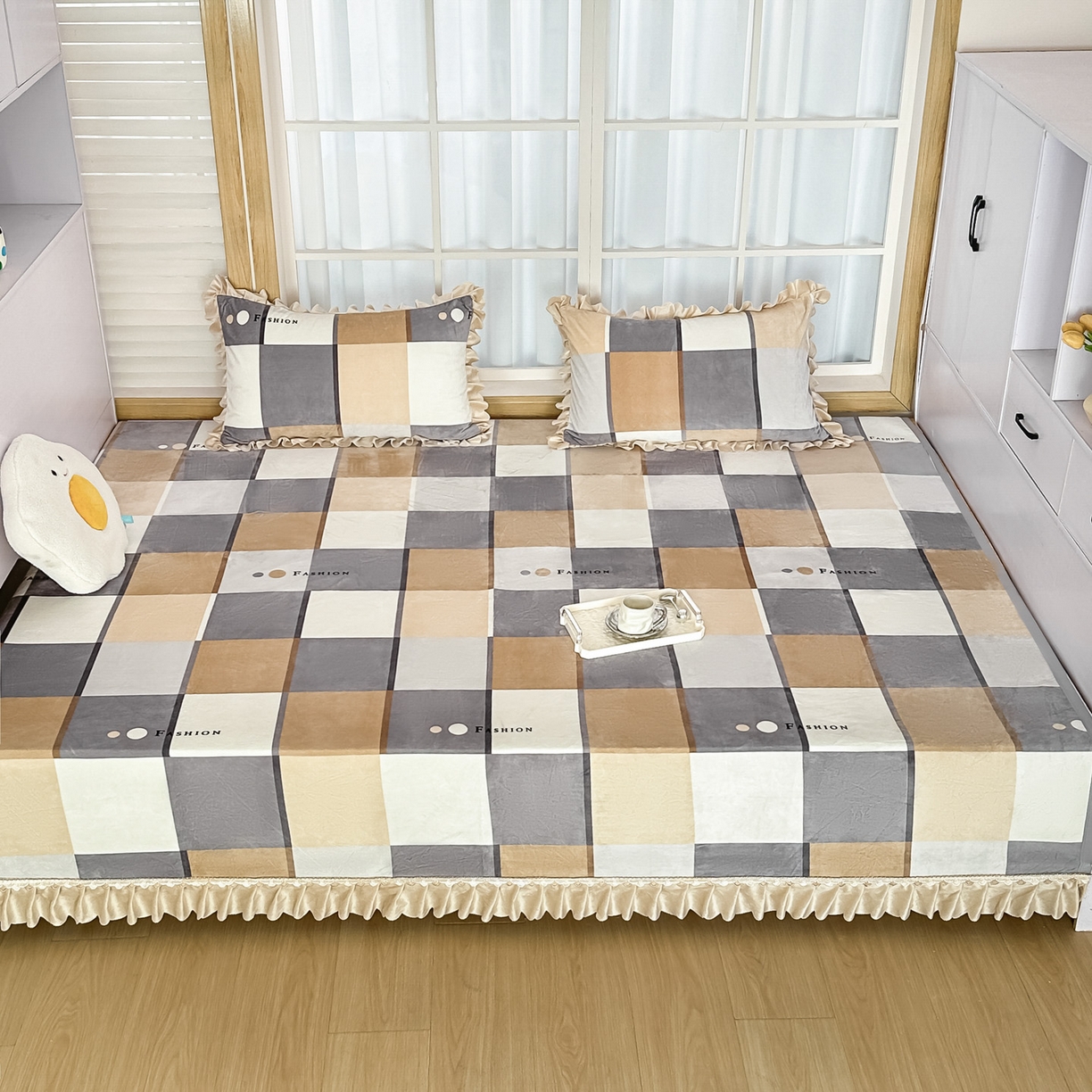 91家纺网 家纺一手货源 找家纺 （总）手艺人家纺 2025新款宝宝绒复合牛奶绒炕盖