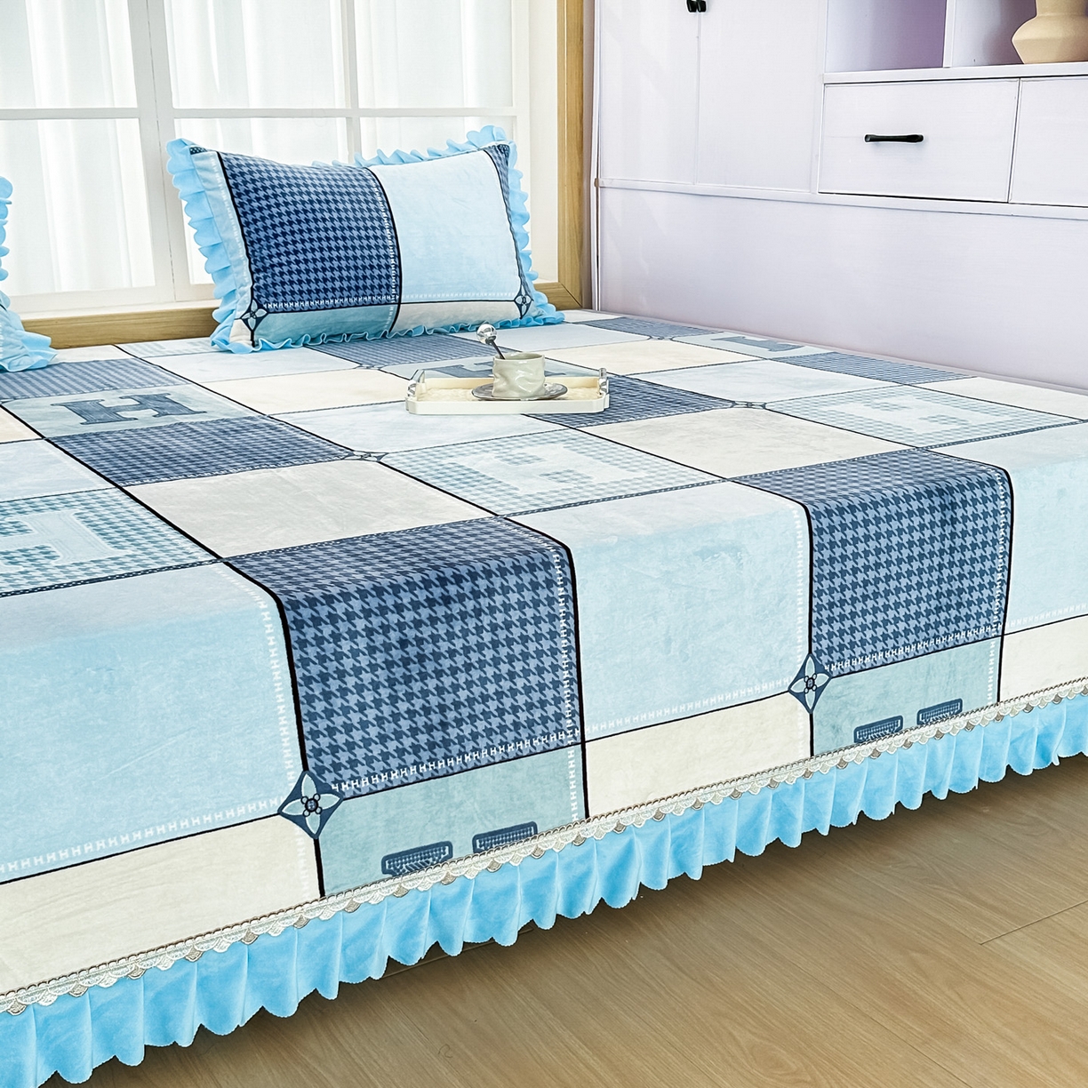 91家纺网 家纺一手货源 找家纺 （总）手艺人家纺 2025新款宝宝绒复合牛奶绒炕盖