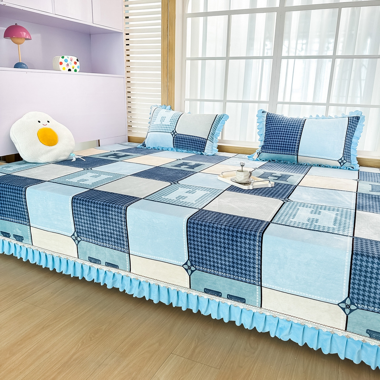 91家纺网 家纺一手货源 找家纺 （总）手艺人家纺 2025新款宝宝绒复合牛奶绒炕盖