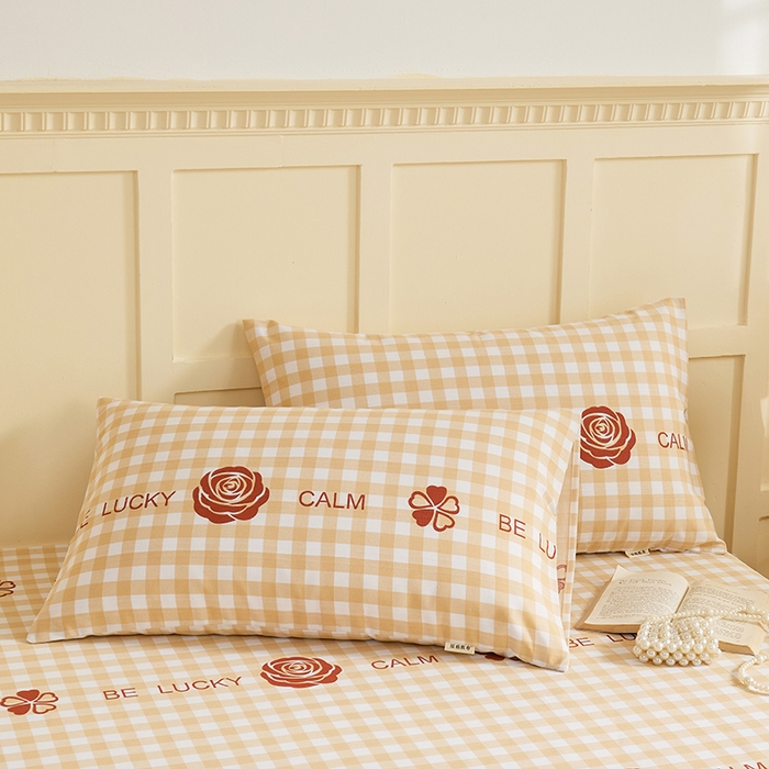 91家纺网 家纺一手货源 找家纺 青泽家纺 2025年新款老粗布床单原棉三枚缎卡老粗布凉席三件套亚麻棉麻床单枕套 幸运格