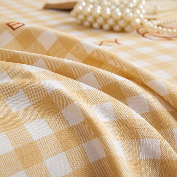 91家纺网 家纺一手货源 找家纺 青泽家纺 2025年新款老粗布床单原棉三枚缎卡老粗布凉席三件套亚麻棉麻床单枕套 幸运格