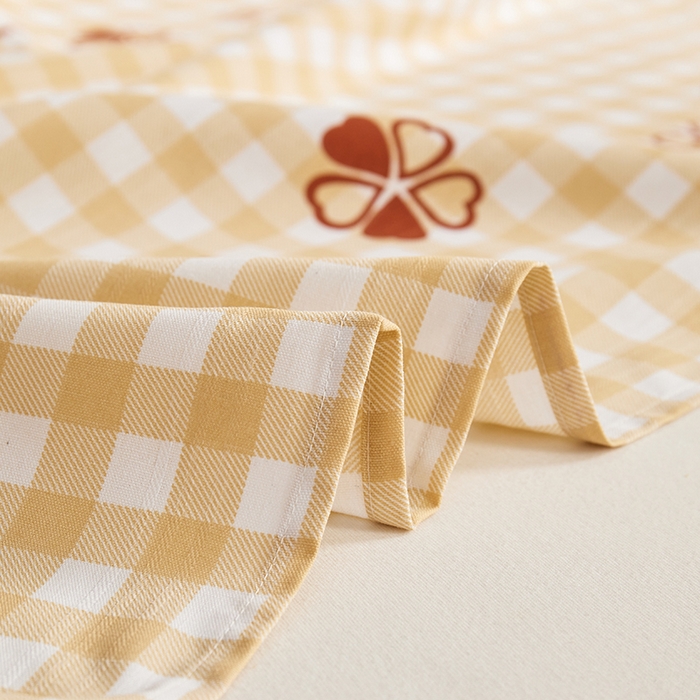 91家纺网 家纺一手货源 找家纺 青泽家纺 2025年新款老粗布床单原棉三枚缎卡老粗布凉席三件套亚麻棉麻床单枕套 幸运格