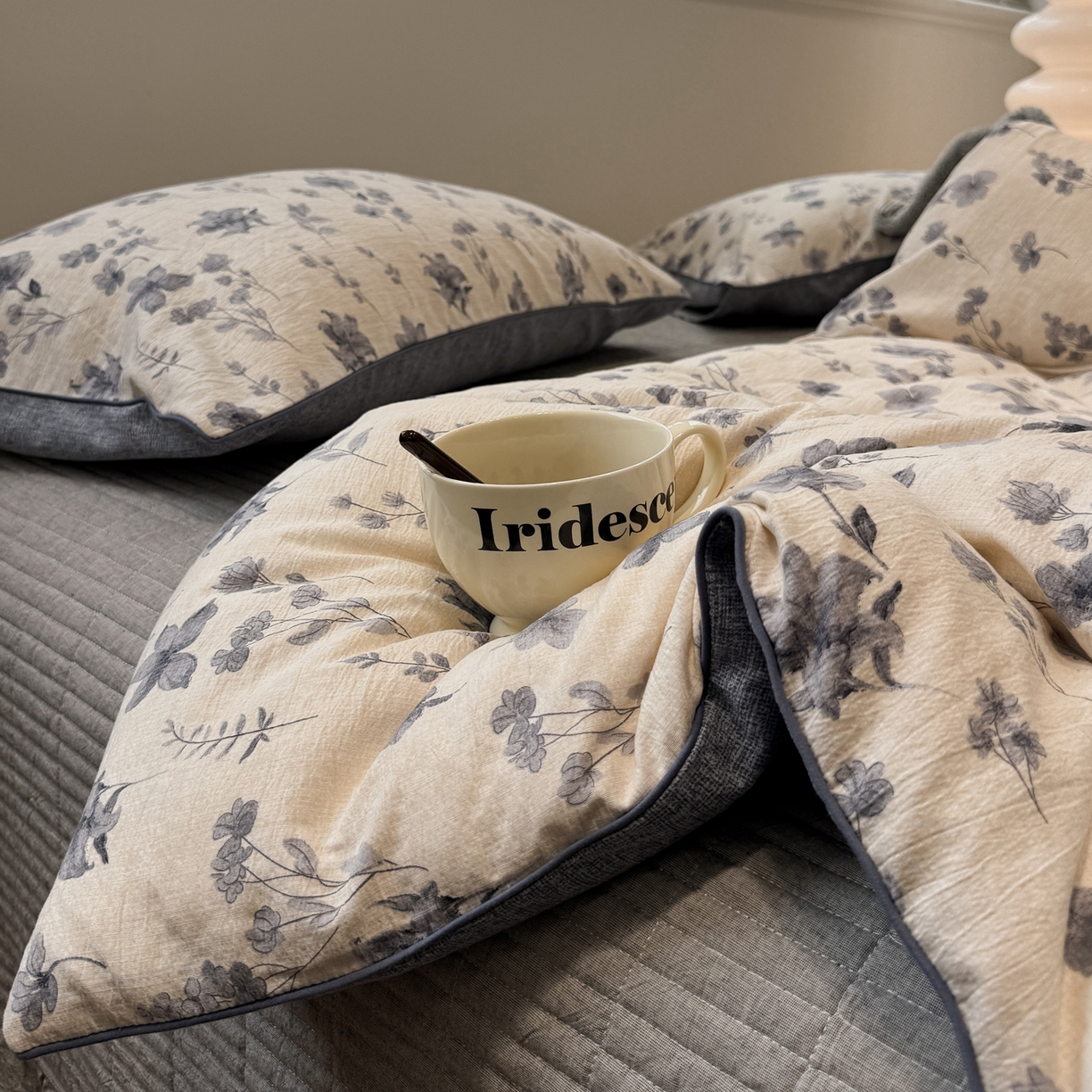 91家纺网 家纺一手货源 找家纺 （总）一加一 2025新款双层纱印花大豆抗菌冬被被子被芯