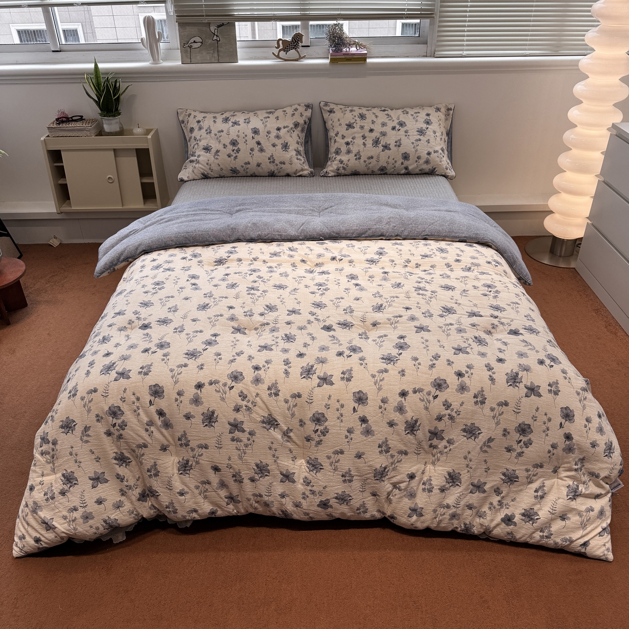 91家纺网 家纺一手货源 找家纺 （总）一加一 2025新款双层纱印花大豆抗菌冬被被子被芯