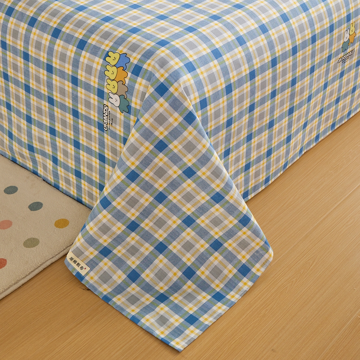 91家纺网 家纺一手货源 找家纺 （总）青泽家纺 2025新款原棉标老粗布系列床单三件套