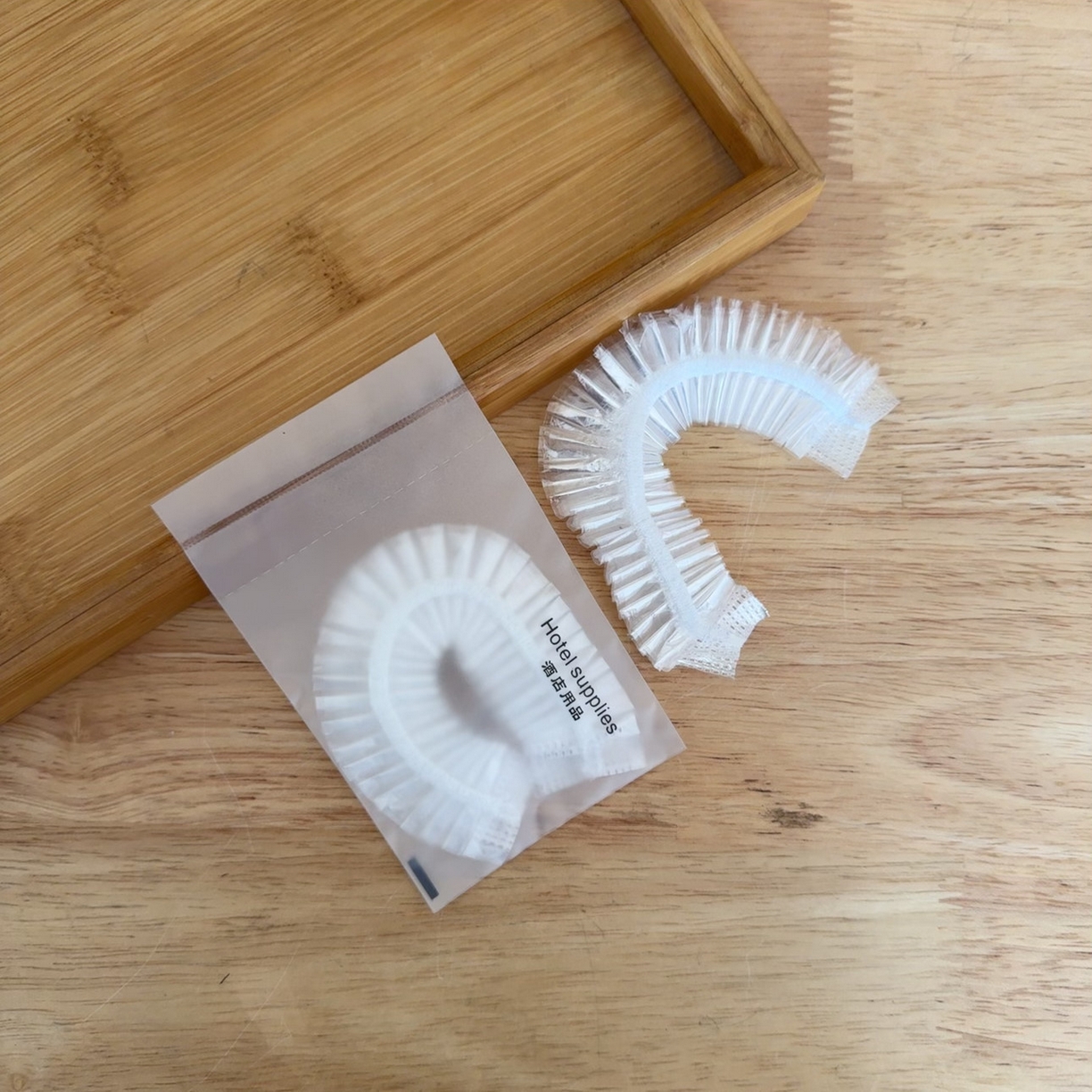 91家纺网 家纺一手货源 找家纺 安力森/诚臻酒店用品 植物语软膜系列--极简软膜 极简浴帽-单件 极简软膜