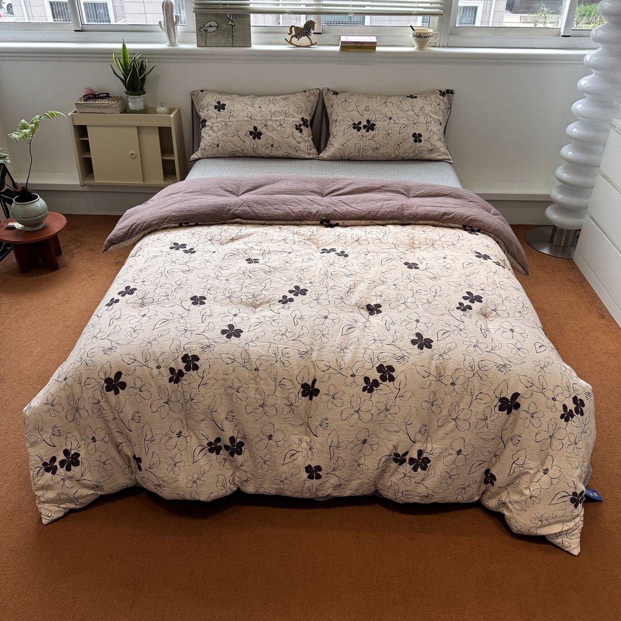 91家纺网 家纺一手货源 找家纺 一加一 2025新款双层纱印花大豆抗菌冬被被子被芯 织意