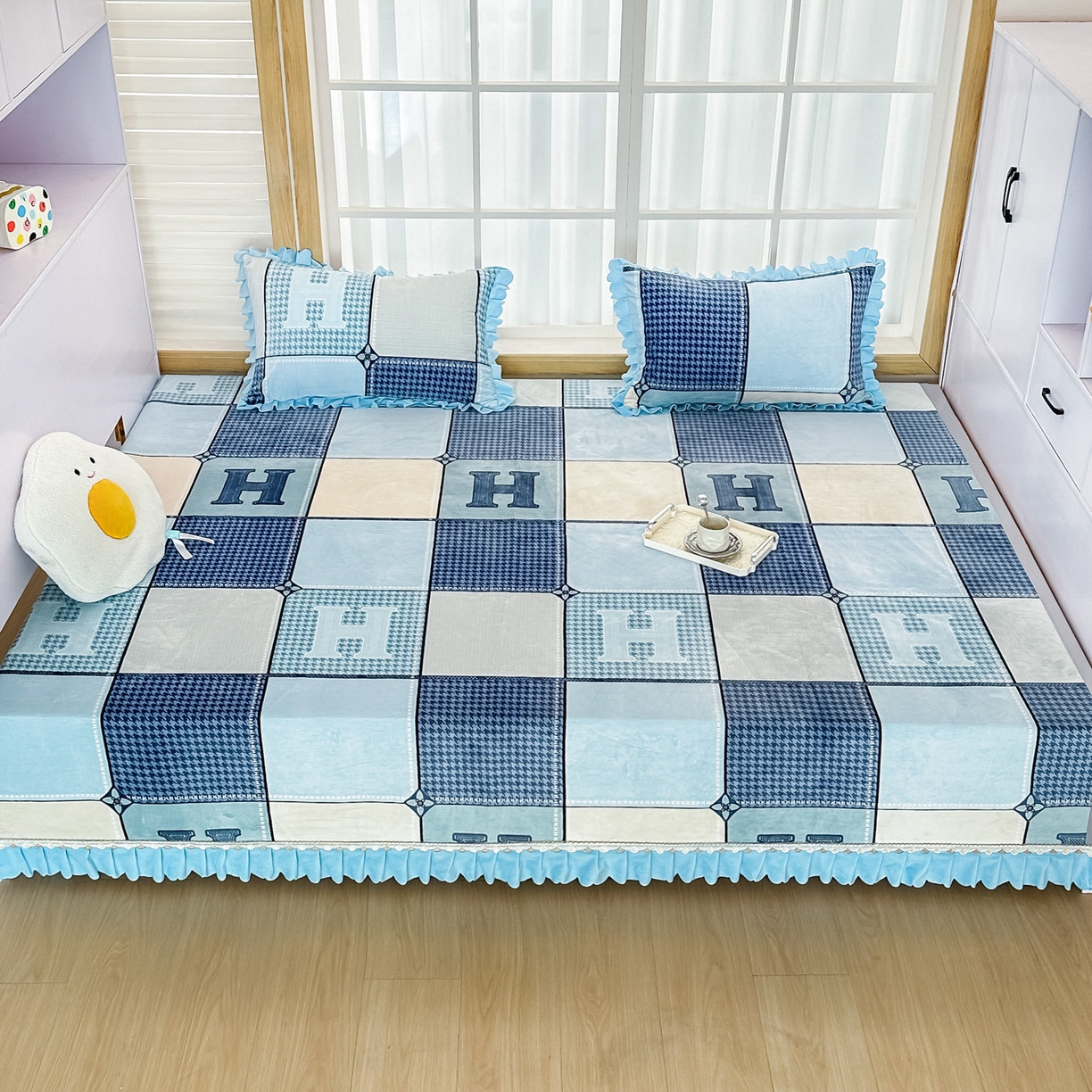 91家纺网 家纺一手货源 找家纺 （总）手艺人家纺 2025新款宝宝绒复合牛奶绒炕盖