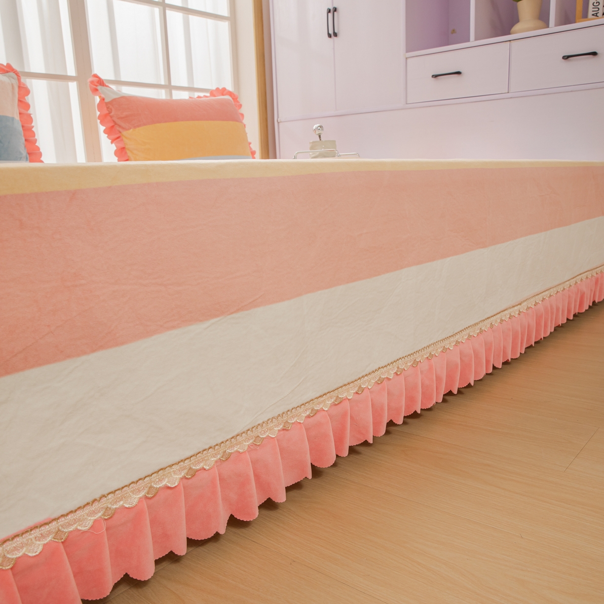 91家纺网 家纺一手货源 找家纺 手艺人家纺 2025新款宝宝绒复合牛奶绒炕盖 JHK56