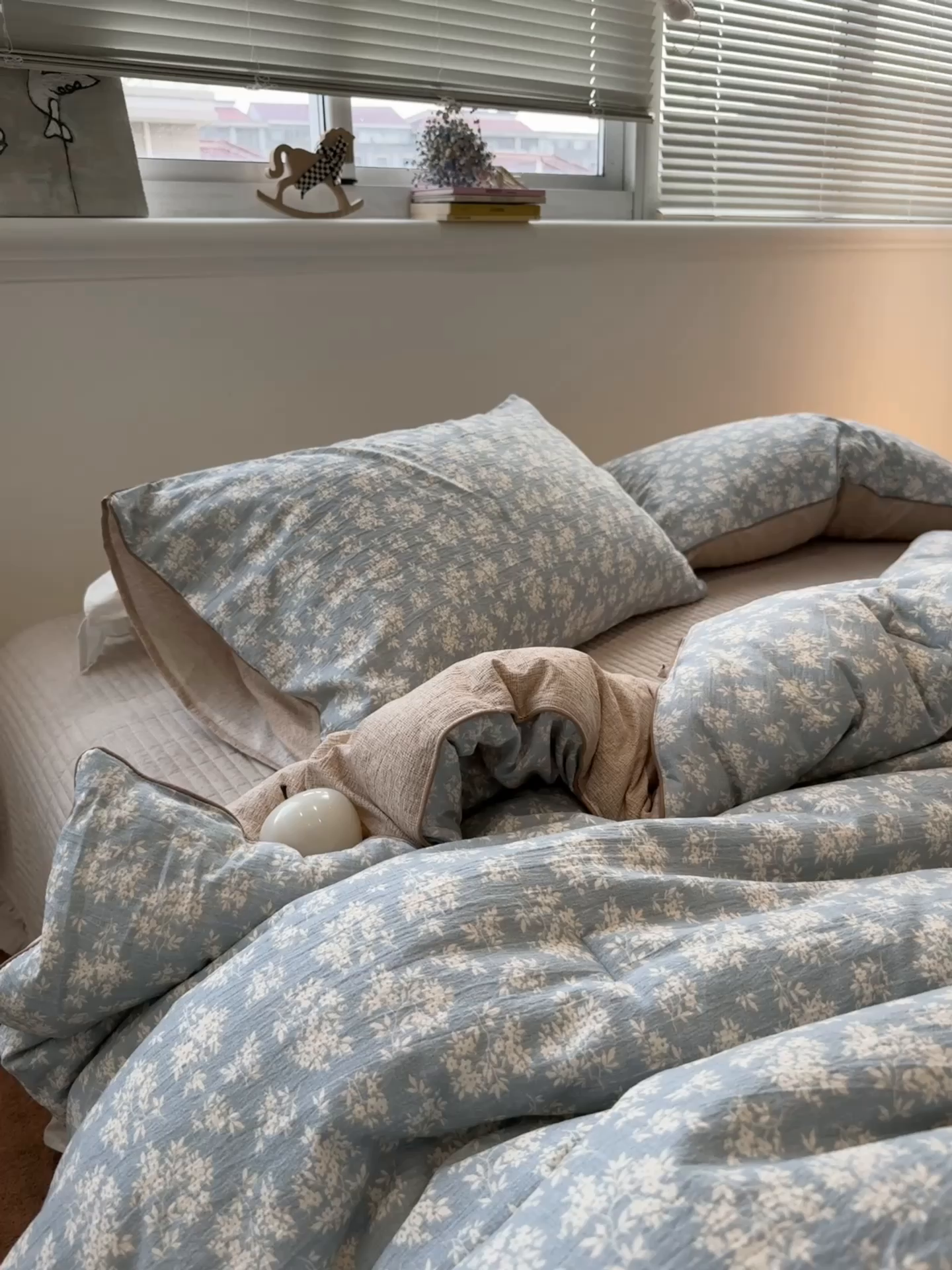 91家纺网 家纺一手货源 找家纺 一加一 2025新款双层纱印花大豆抗菌冬被被子被芯 南星