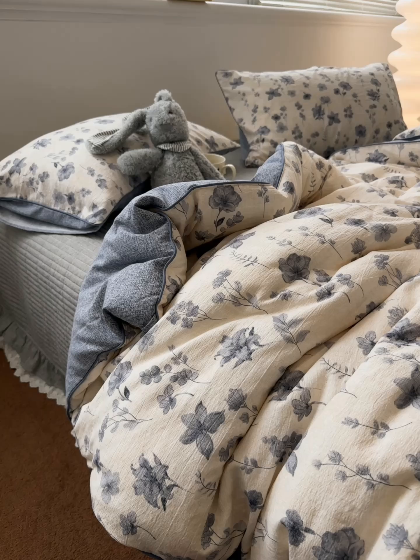 91家纺网 家纺一手货源 找家纺 一加一 2025新款双层纱印花大豆抗菌冬被被子被芯 季野