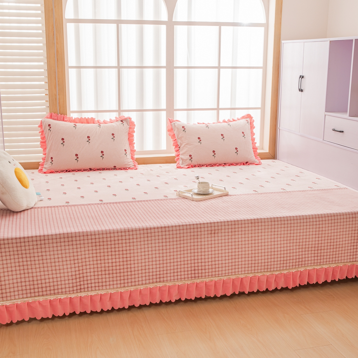 91家纺网 家纺一手货源 找家纺 手艺人家纺 2025新款宝宝绒复合牛奶绒炕盖 JHK50