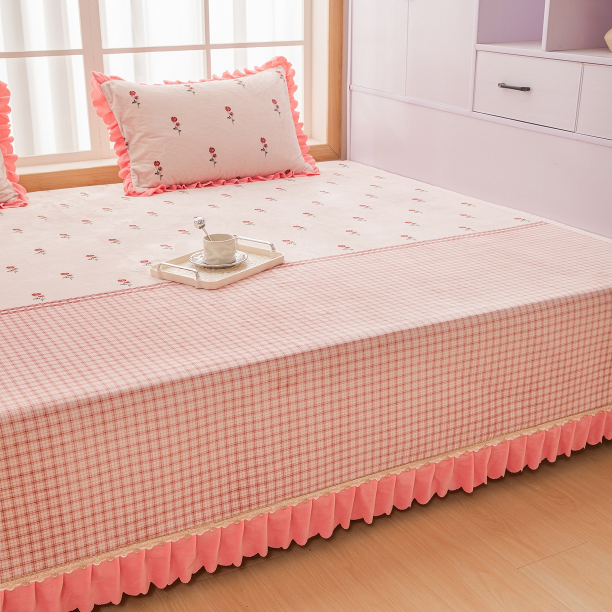 91家纺网 家纺一手货源 找家纺 手艺人家纺 2025新款宝宝绒复合牛奶绒炕盖 JHK50