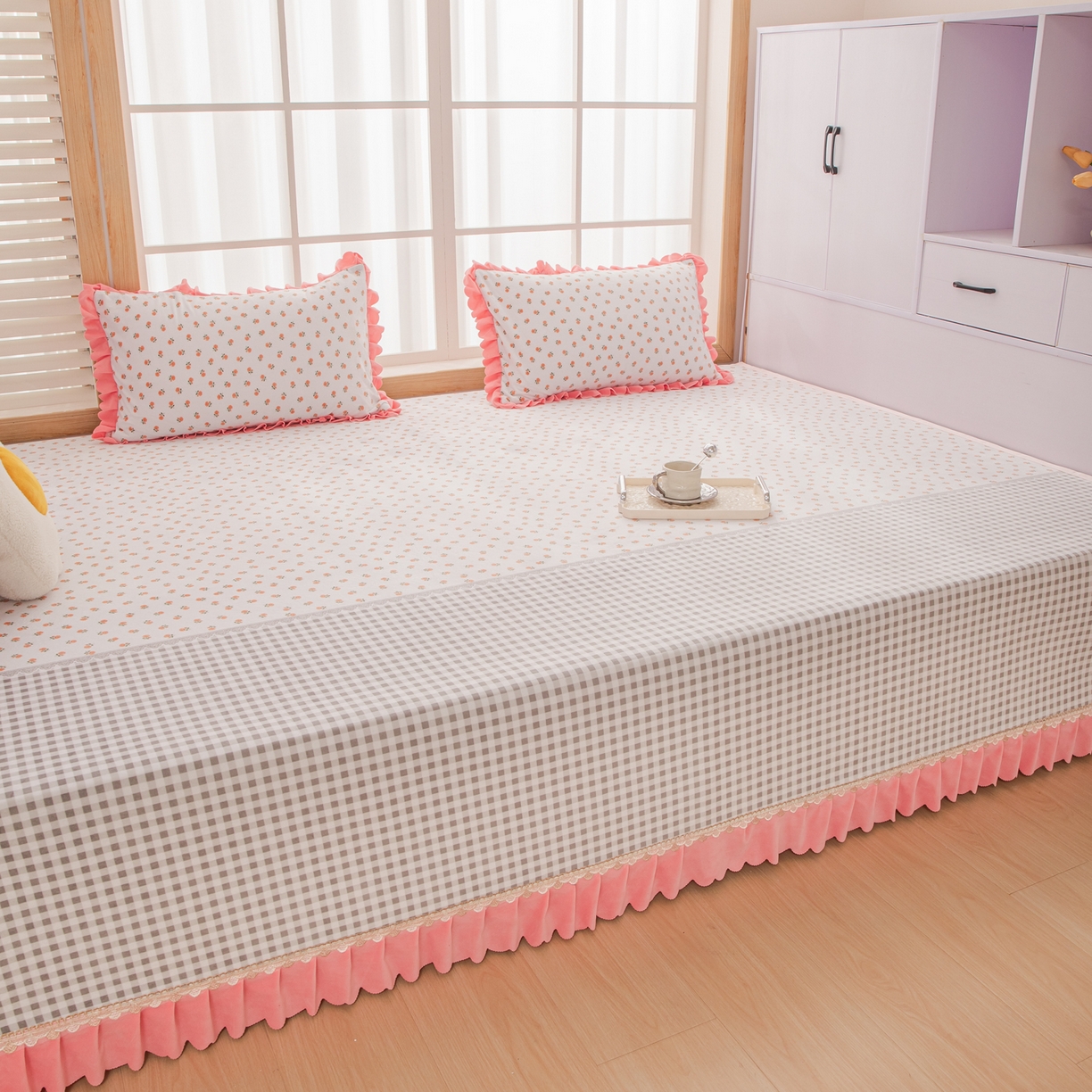 91家纺网 家纺一手货源 找家纺 手艺人家纺 2025新款宝宝绒复合牛奶绒炕盖 JHK57