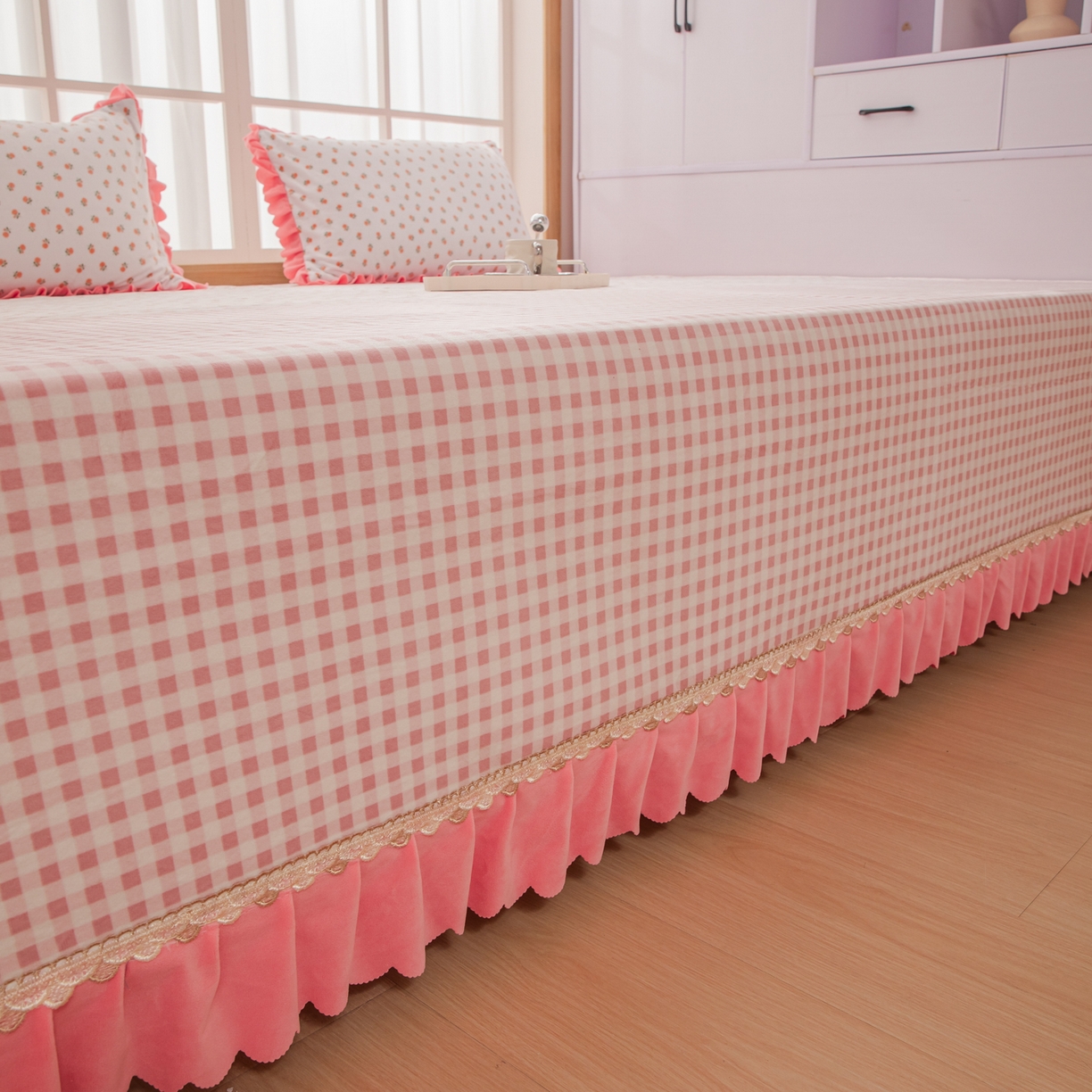 91家纺网 家纺一手货源 找家纺 手艺人家纺 2025新款宝宝绒复合牛奶绒炕盖 JHK55