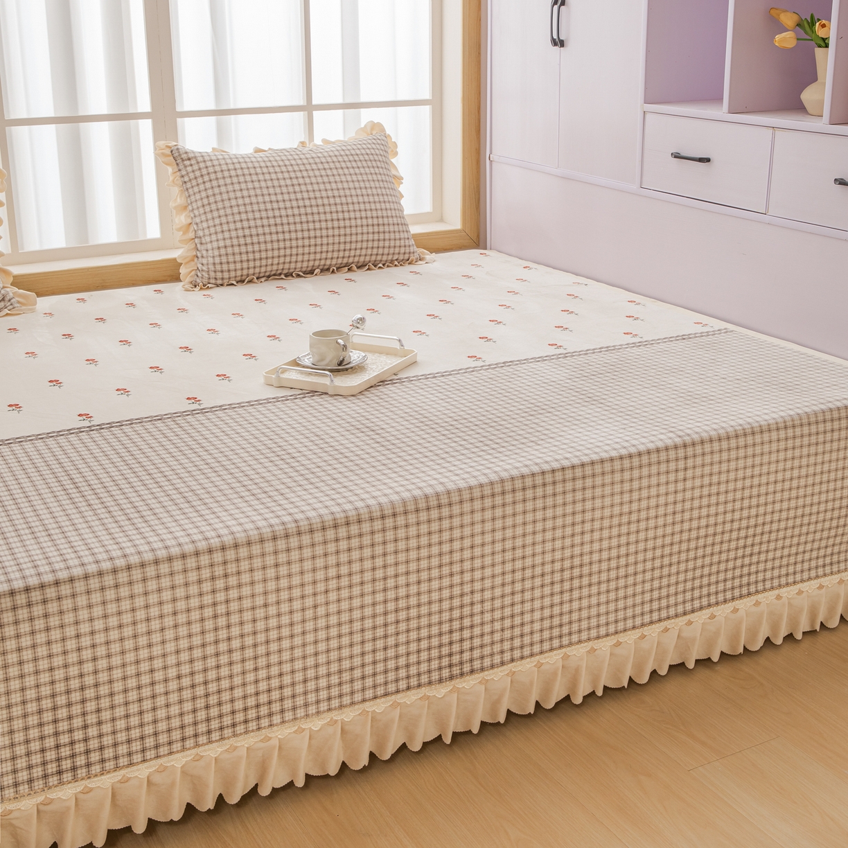 91家纺网 家纺一手货源 找家纺 手艺人家纺 2025新款宝宝绒复合牛奶绒炕盖 JHK39