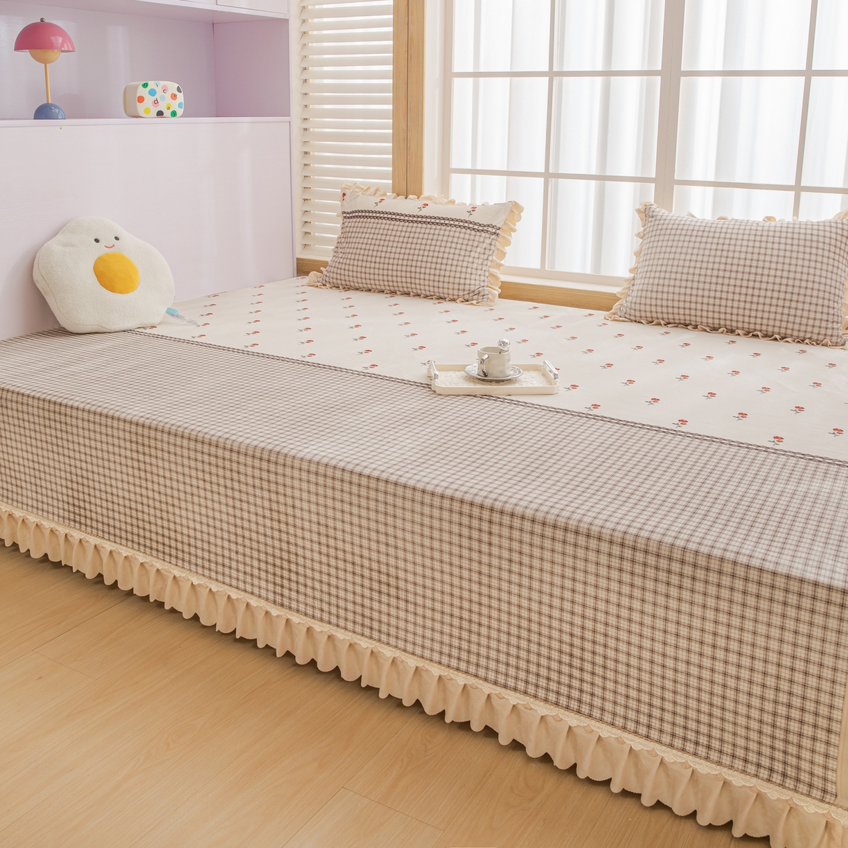 91家纺网 家纺一手货源 找家纺 手艺人家纺 2025新款宝宝绒复合牛奶绒炕盖 JHK39