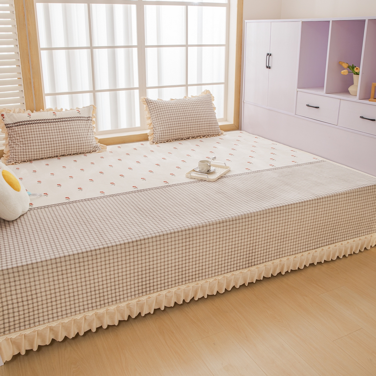 91家纺网 家纺一手货源 找家纺 手艺人家纺 2025新款宝宝绒复合牛奶绒炕盖 JHK39